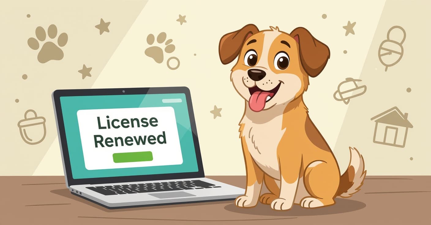 500ドルの罰金を回避：3クリックでオンライン愛犬登録を更新