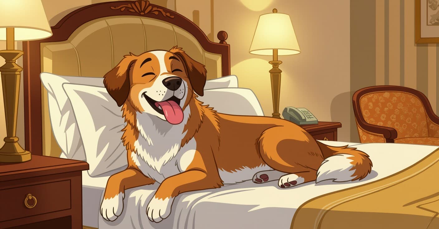無駄吠えフリーのスイートを予約しよう：大型犬のためのトップ7ホテルペットポリシー