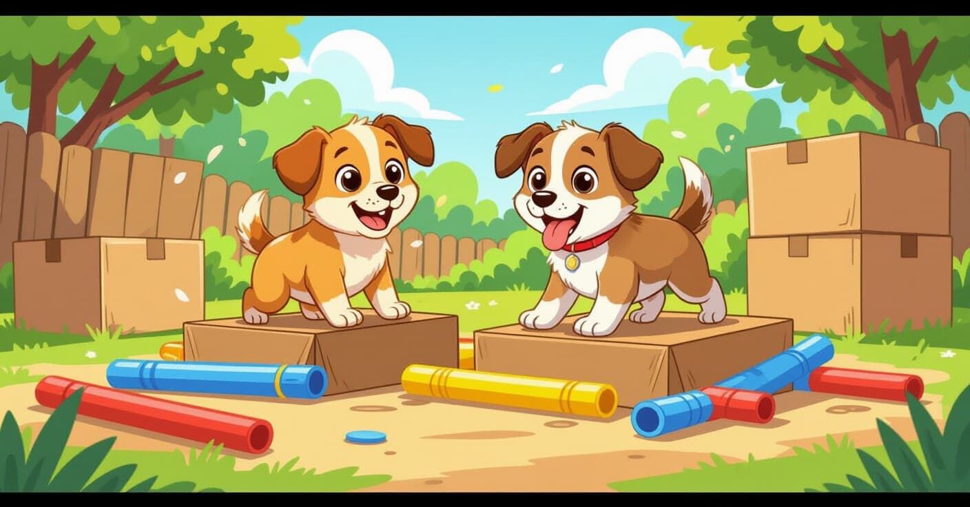 30ドル以下でできるDIY裏庭子犬プレイデートコース：社会化ゲーム集
