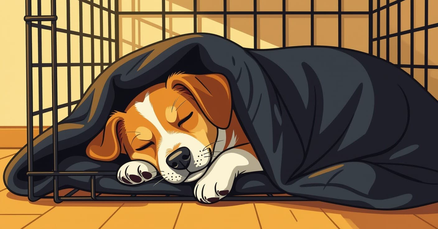 DIY クレートカバー：愛犬の分離不安を解消する遮光ハック