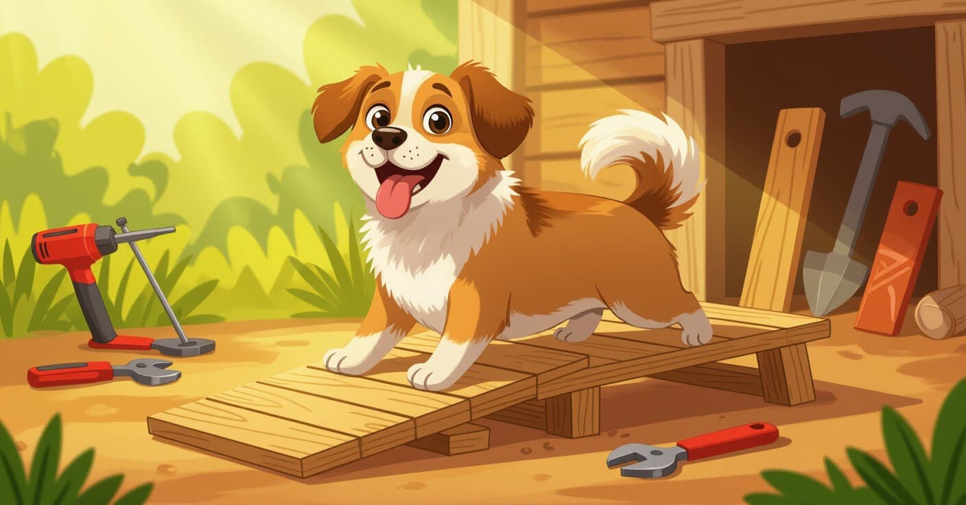 DIY 犬用スロープガイド：予算を抑えて老化した関節を守る