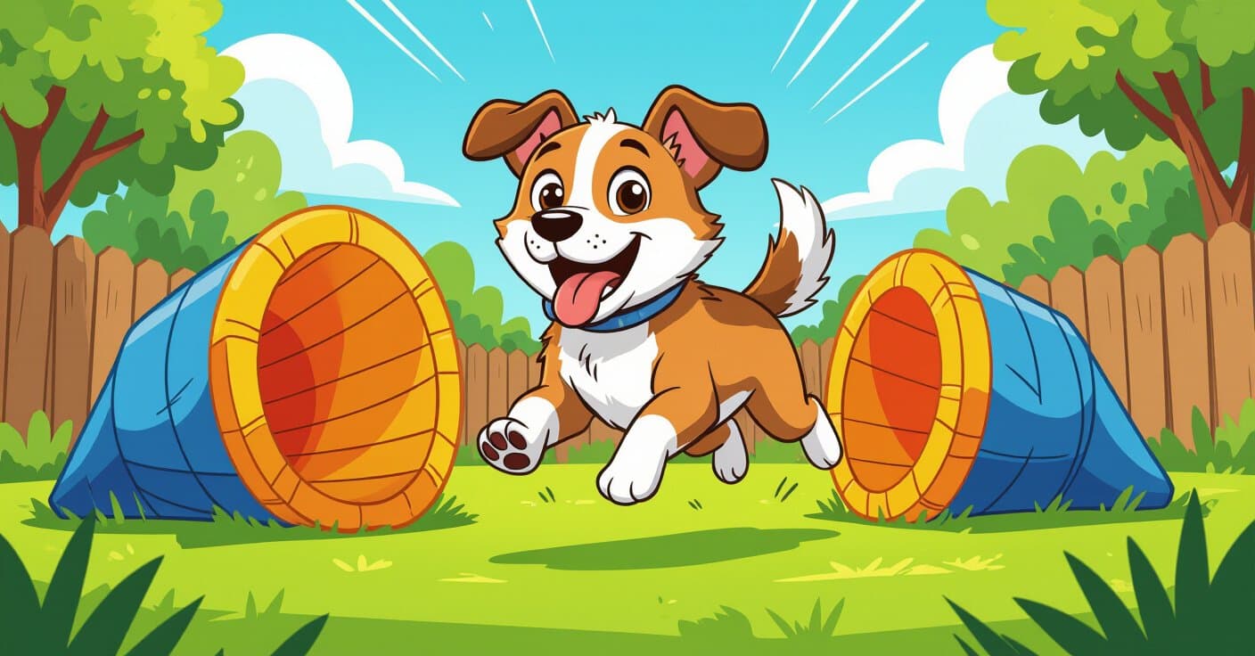 折りたたみ式で楽しめる！今夜作って収納できるポータブル犬アジリティコース