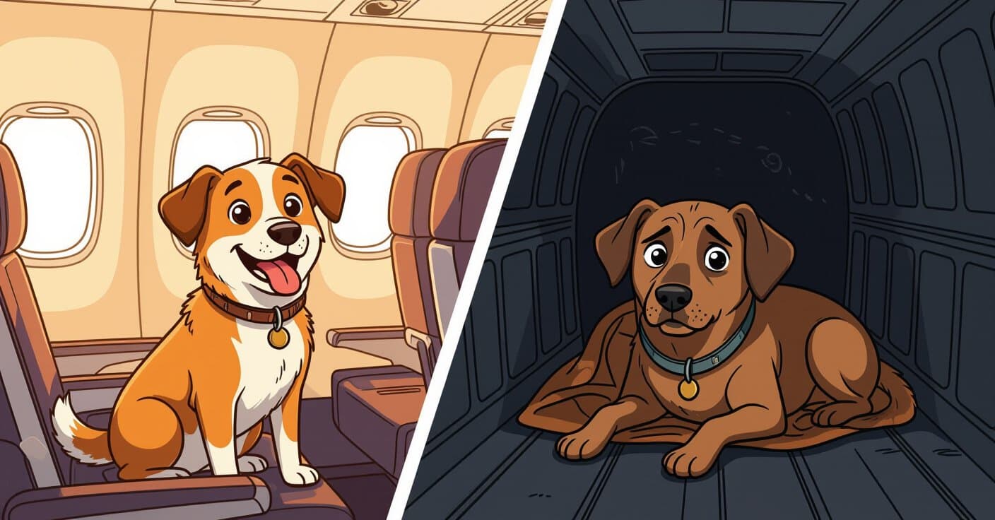 機内 vs 貨物室：飛行機で愛犬が本当にいるべき場所