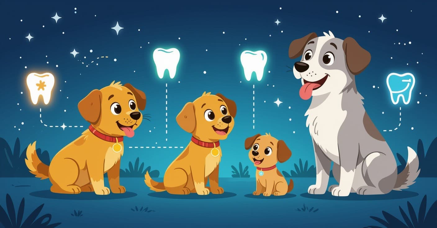 子犬からシニアまで：年齢別の犬の歯科ケアタイムライン