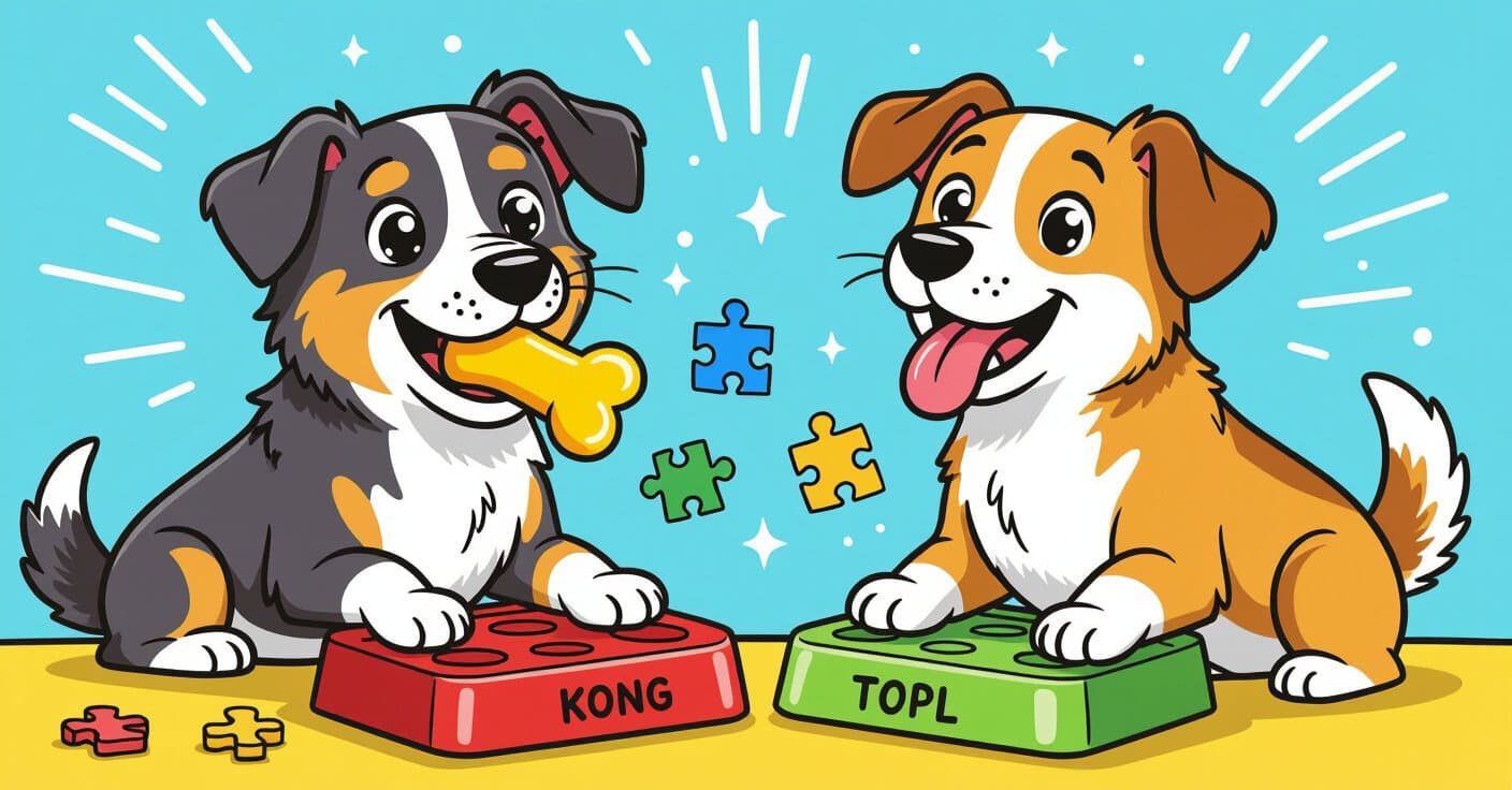 パズルフィーダー対決：Kong vs Toppl―どちらが犬を長く夢中にさせる？