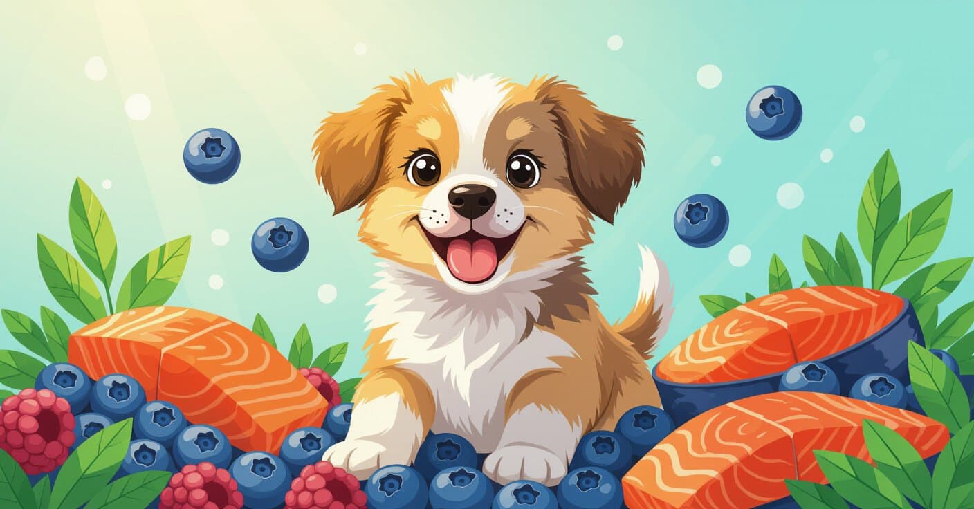 子犬の免疫力と脳の発達を高めるトップ10スーパーフード