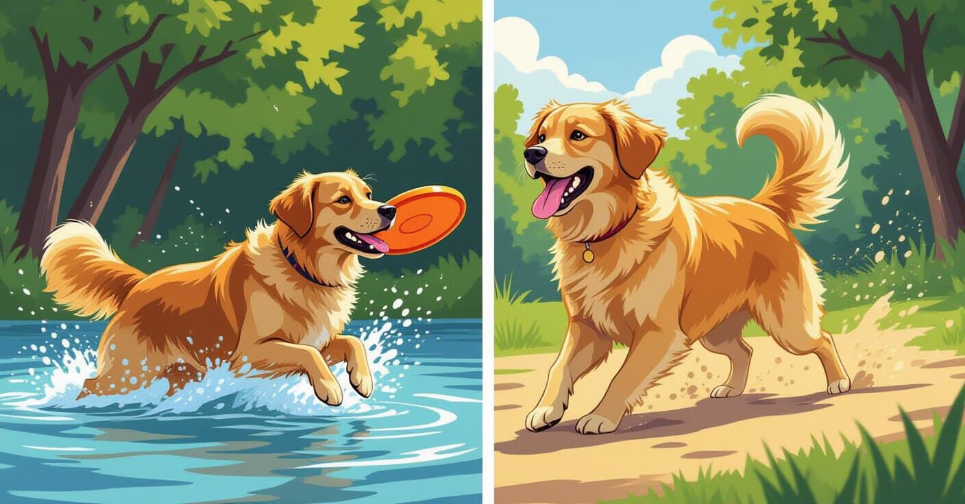 水辺でのフリスビー vs 陸上でのフリスビー：どちらがより強く、引き締まった犬を作るのか？