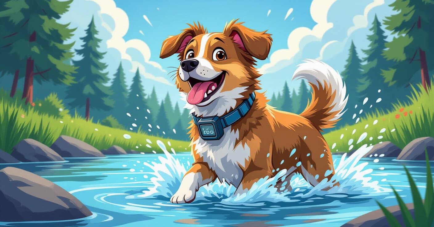 湖での水遊びにも耐える防水ドッグトラッカーアクセサリー