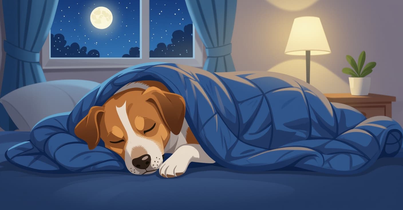 犬用加重ブランケット：夜間の不安を軽減するのか？